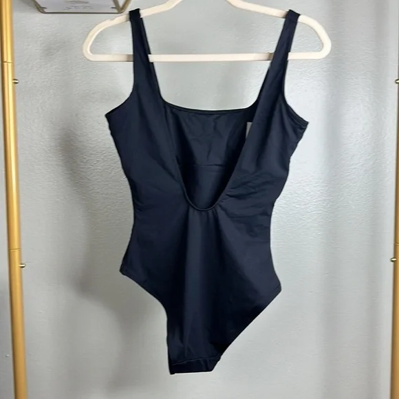 Everlane The Square-Neck One-Piece NWT In Black - Picture 3 of 5